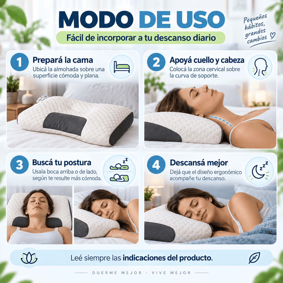 Almohada Ortopedica + Regalo Incluido🎁