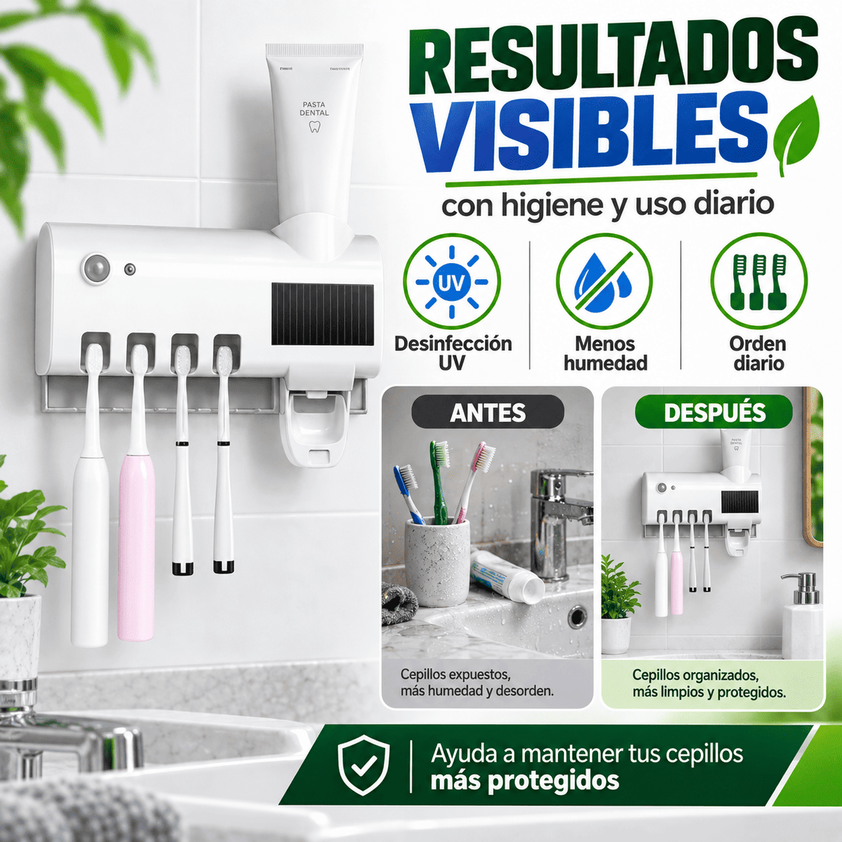 Esterilizador de Cepillos – Higiene, Orden y Protección en un Solo Lugar