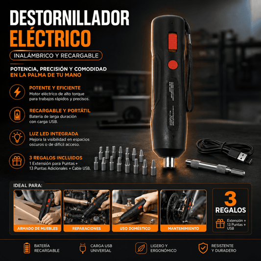 Destornillador Eléctrico + Regalo Incluido🎁