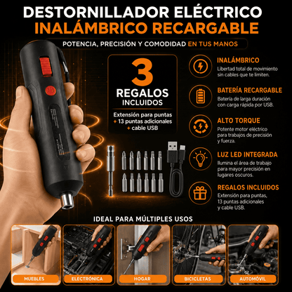 Destornillador Eléctrico + Regalo Incluido🎁