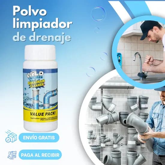 2X1 Polvo Destapador de Cañerías + Regalo Incluido🎁