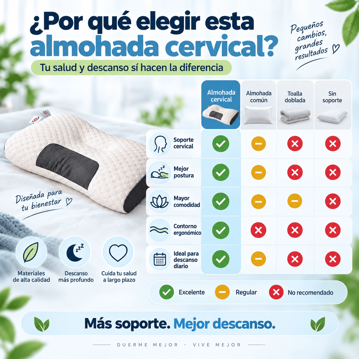 Almohada Ortopedica + Regalo Incluido🎁