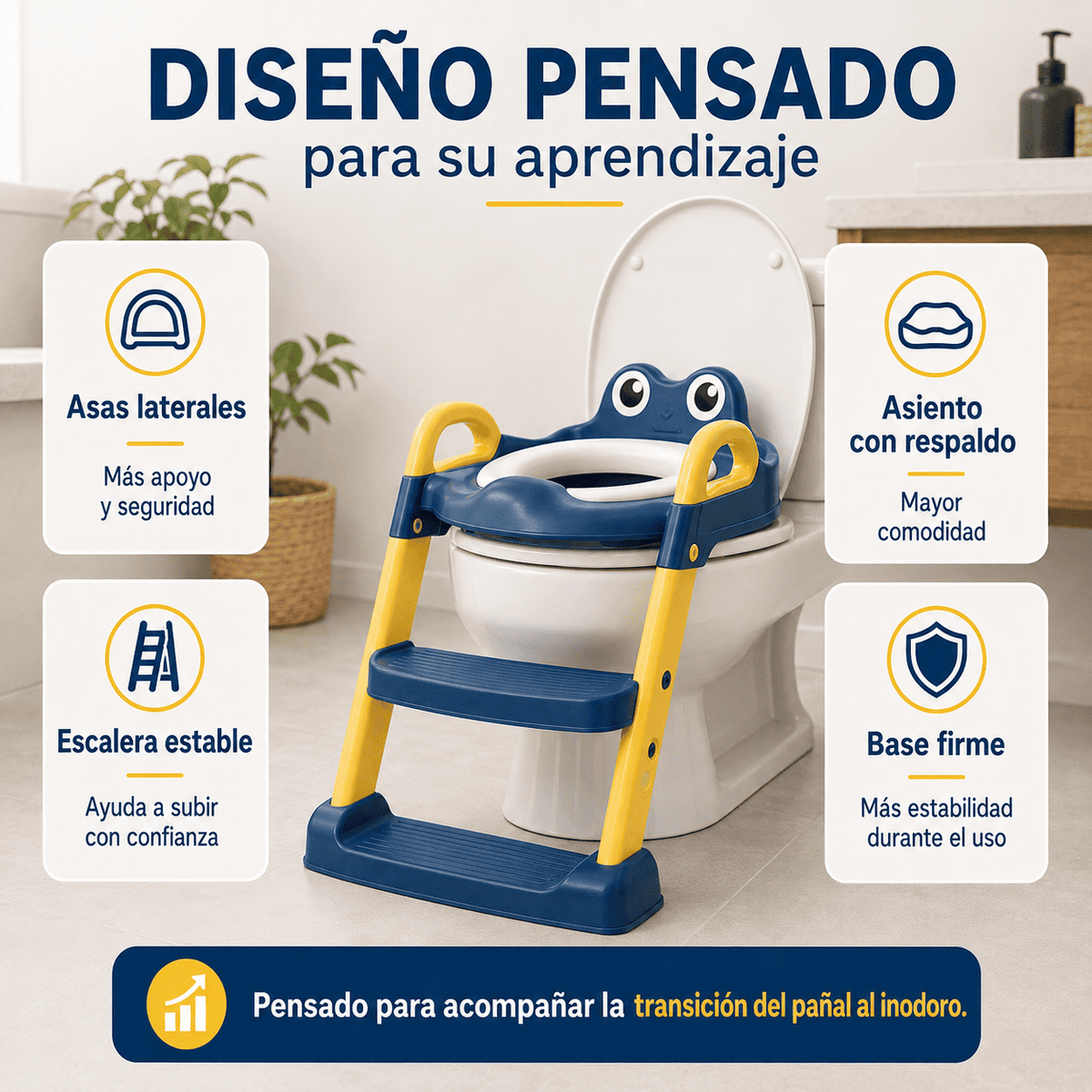 Asiento Con Escalera De Niños + Regalo Incluido🎁